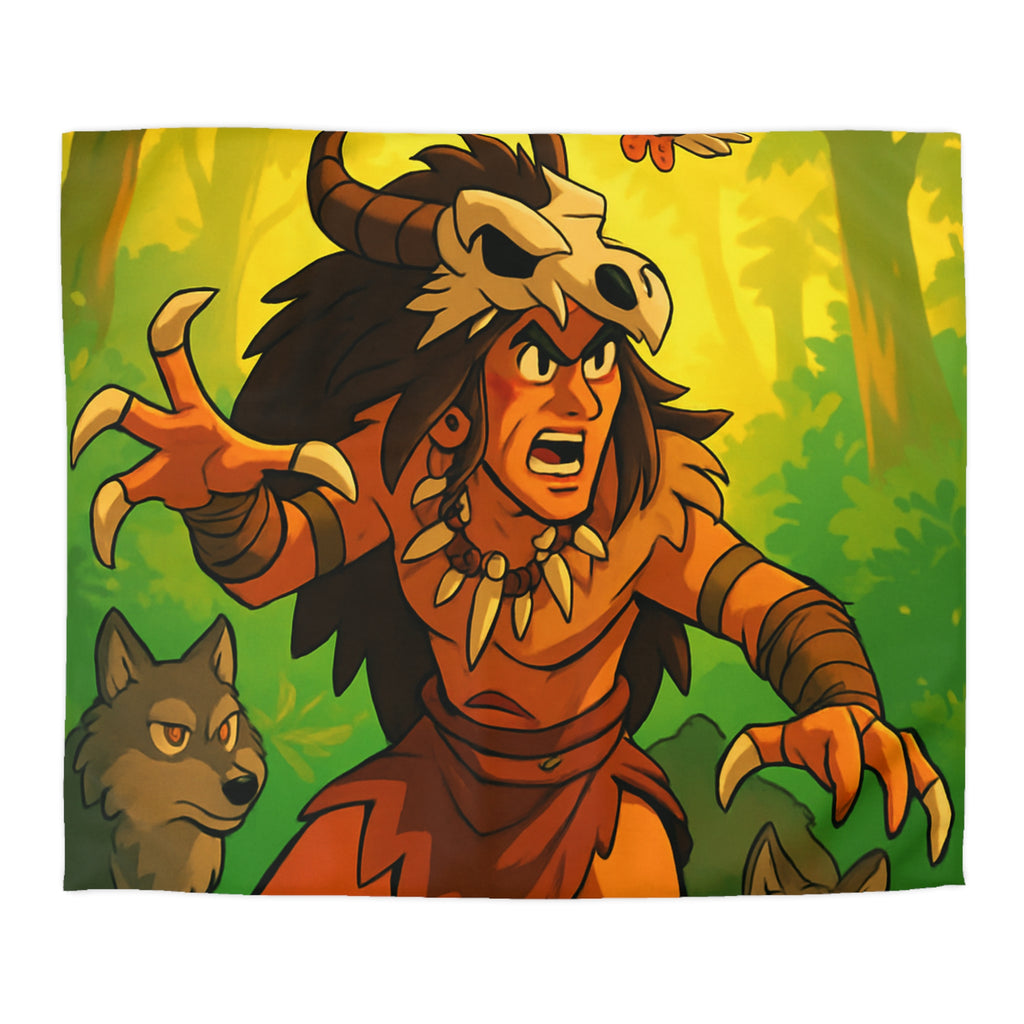 Sauvage Rêveur : Housse de Couette Motif Chaman Animaux Forêt Mystique