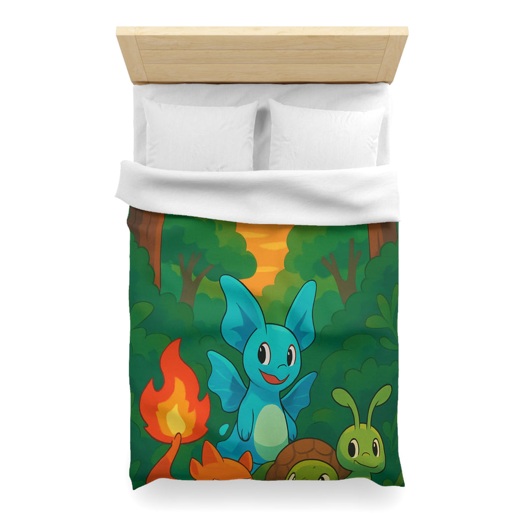 Housse de Couette Microfibre Illustration Unique Design Moderne Décoration Intérieure Raffinée