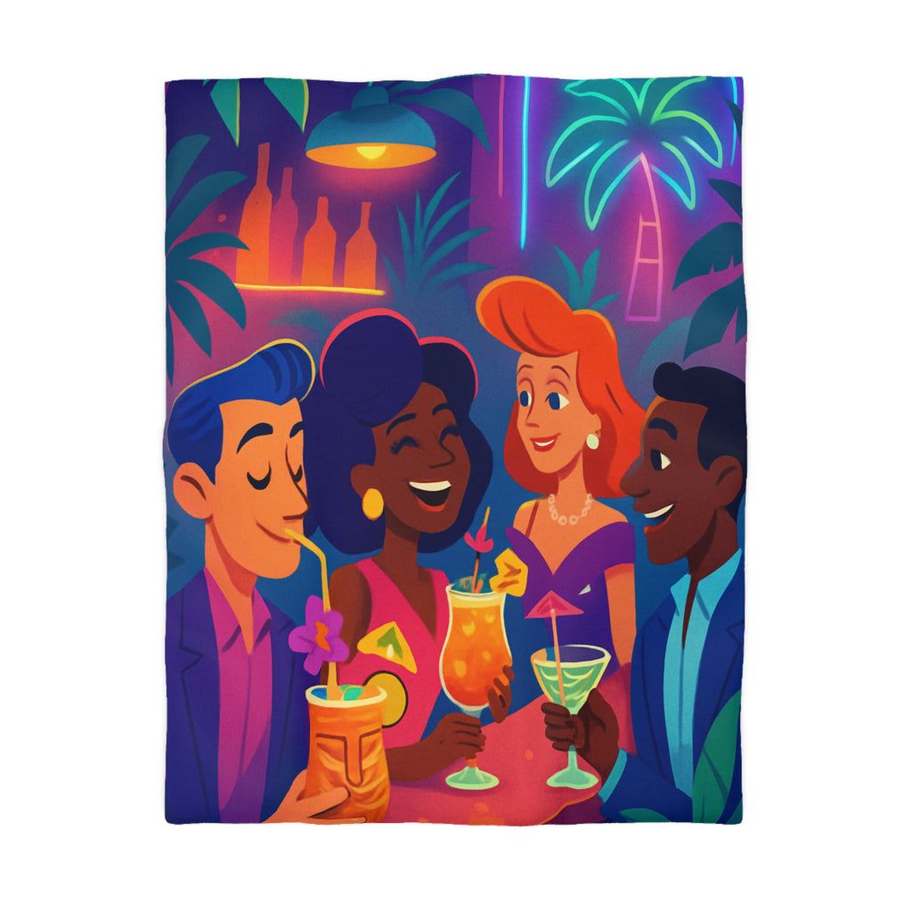 Housse de Couette Microfibre Motif Créatif Original Style Contemporain Chambre Élégante