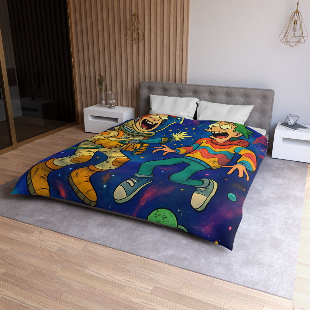 Housse de Couette Microfibre Design Artistique Moderne Décoration Chambre Confort Premium
