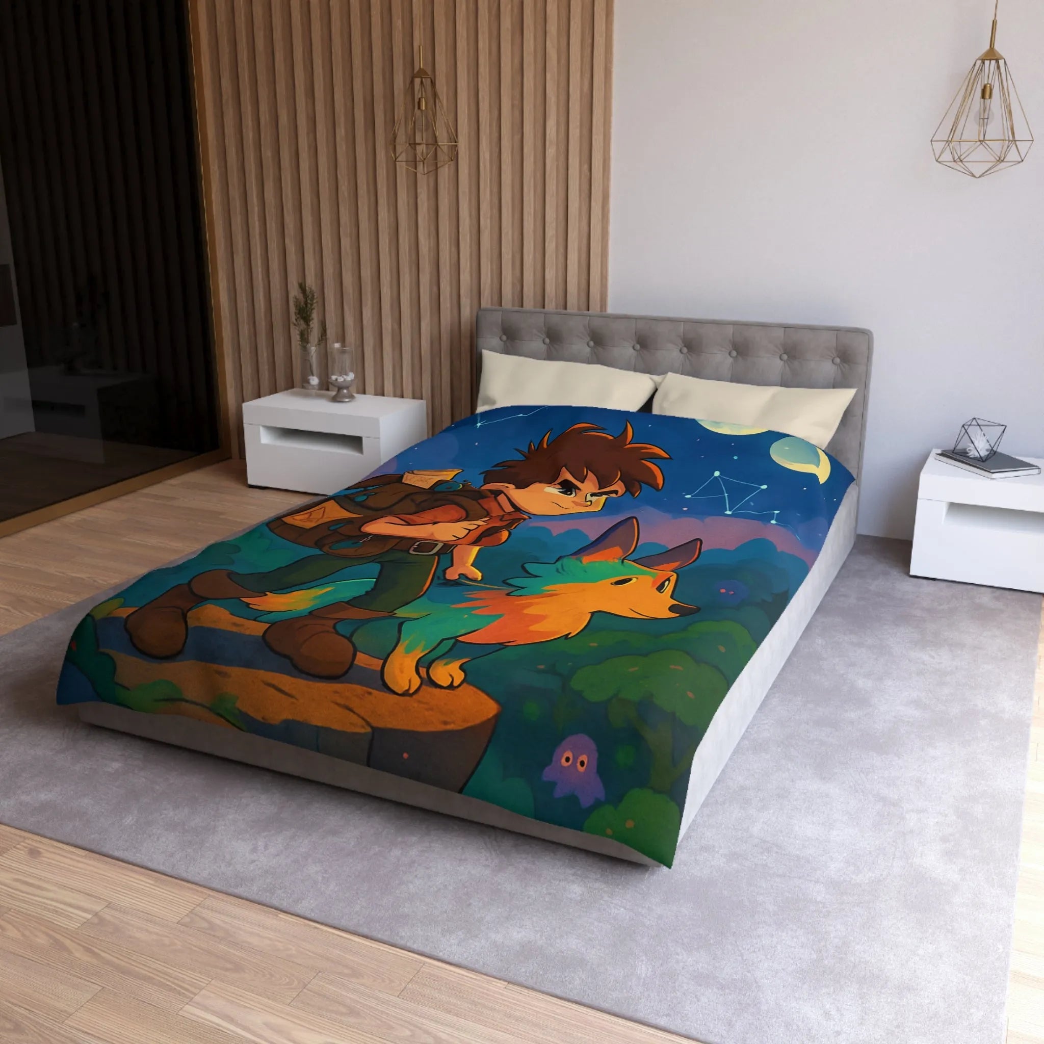 Housse de Couette Microfibre Création Artistique Moderne Design Exclusif Décoration Chambre