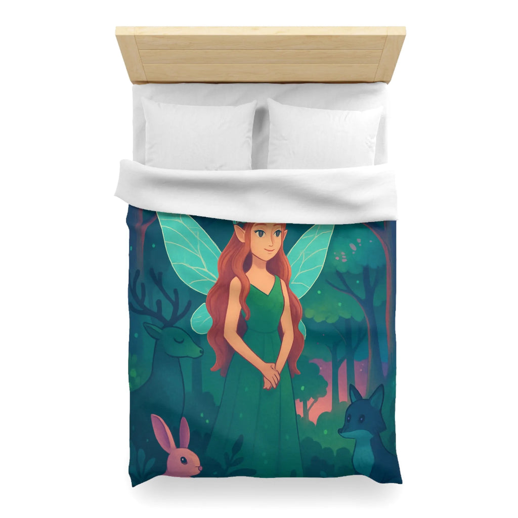 Enchantement forestier féerique avec créatures magiques pour une atmosphère de chambre paisible