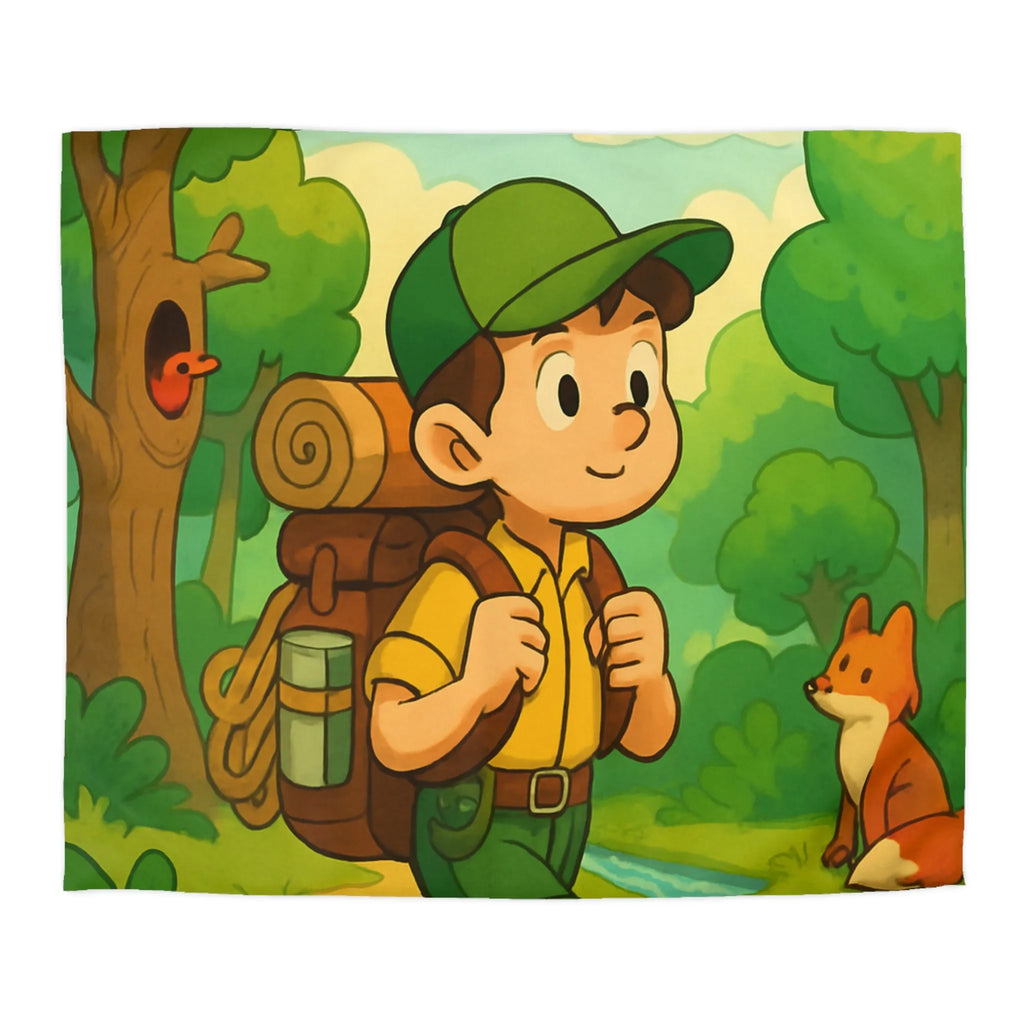 Housse de Couette Enfant Forêt Aventure Animaux Ciel Rêveur Exploration Nature