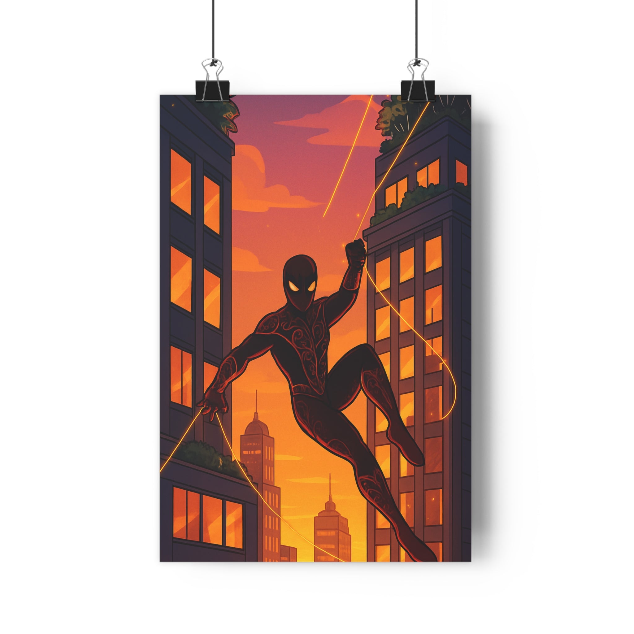 Poster décoratif animé sombre coucher soleil dynamique aventure salon chambre artistique vibrant 30x46 qualité