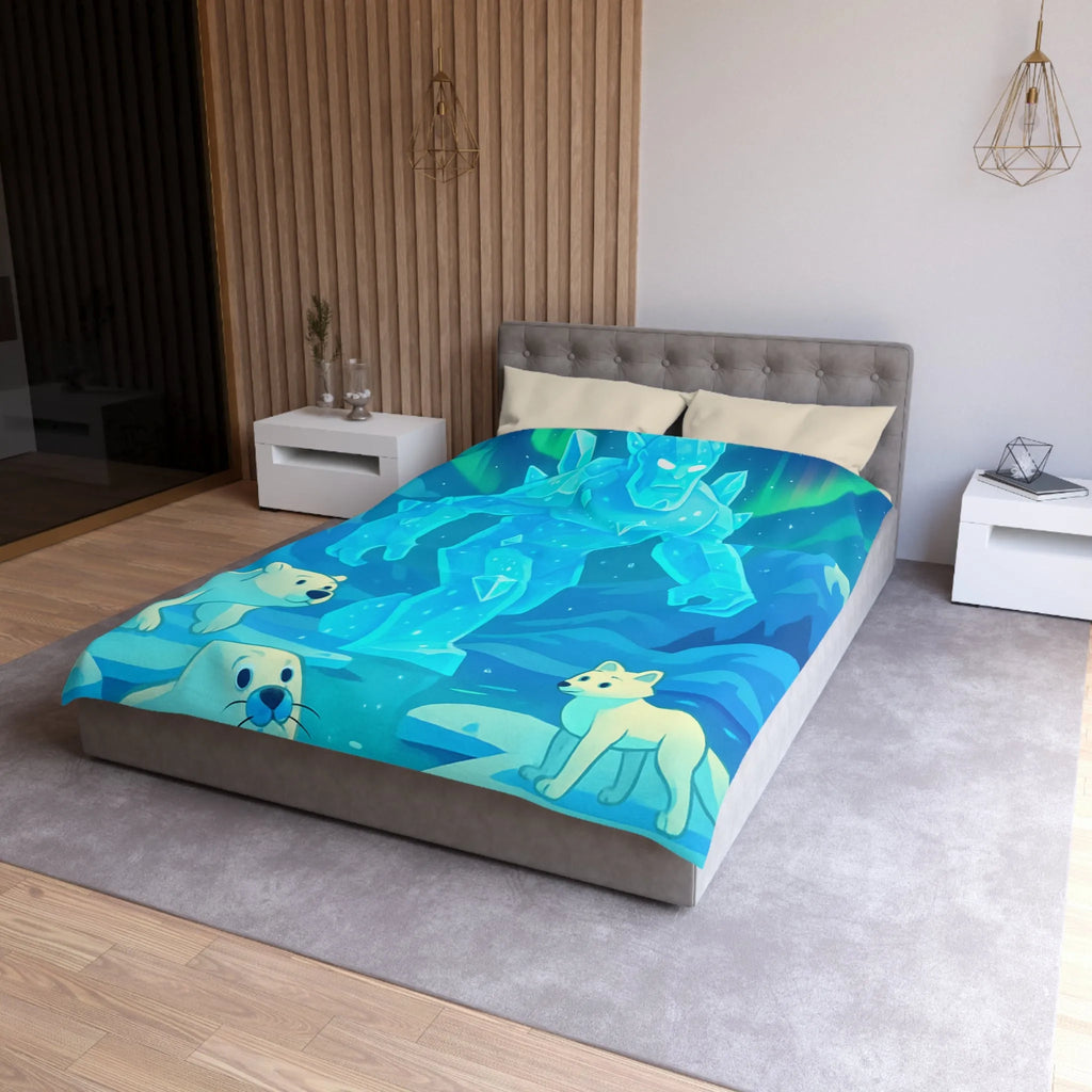 Housse de Couette Microfibre Art Graphique Contemporain Style Décoratif Chambre Tendance