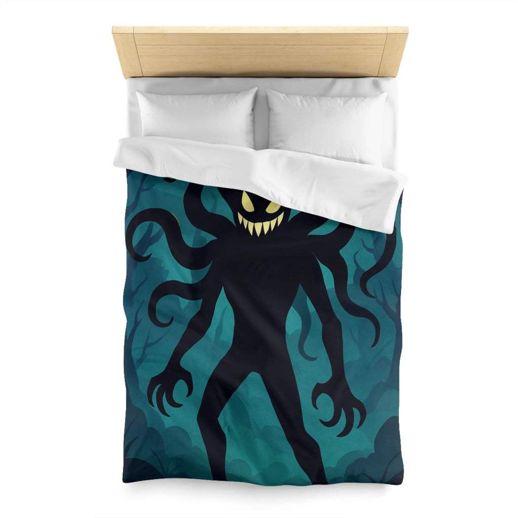 Housse de couette créature mystique sous lumière de lune dans forêt énigmatique sombre