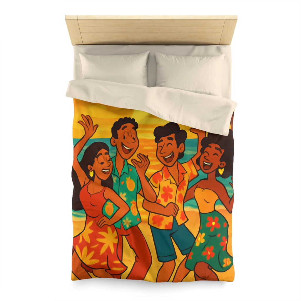 Housse de Couette Microfibre Art Graphique Contemporain Style Décoratif Chambre Tendance