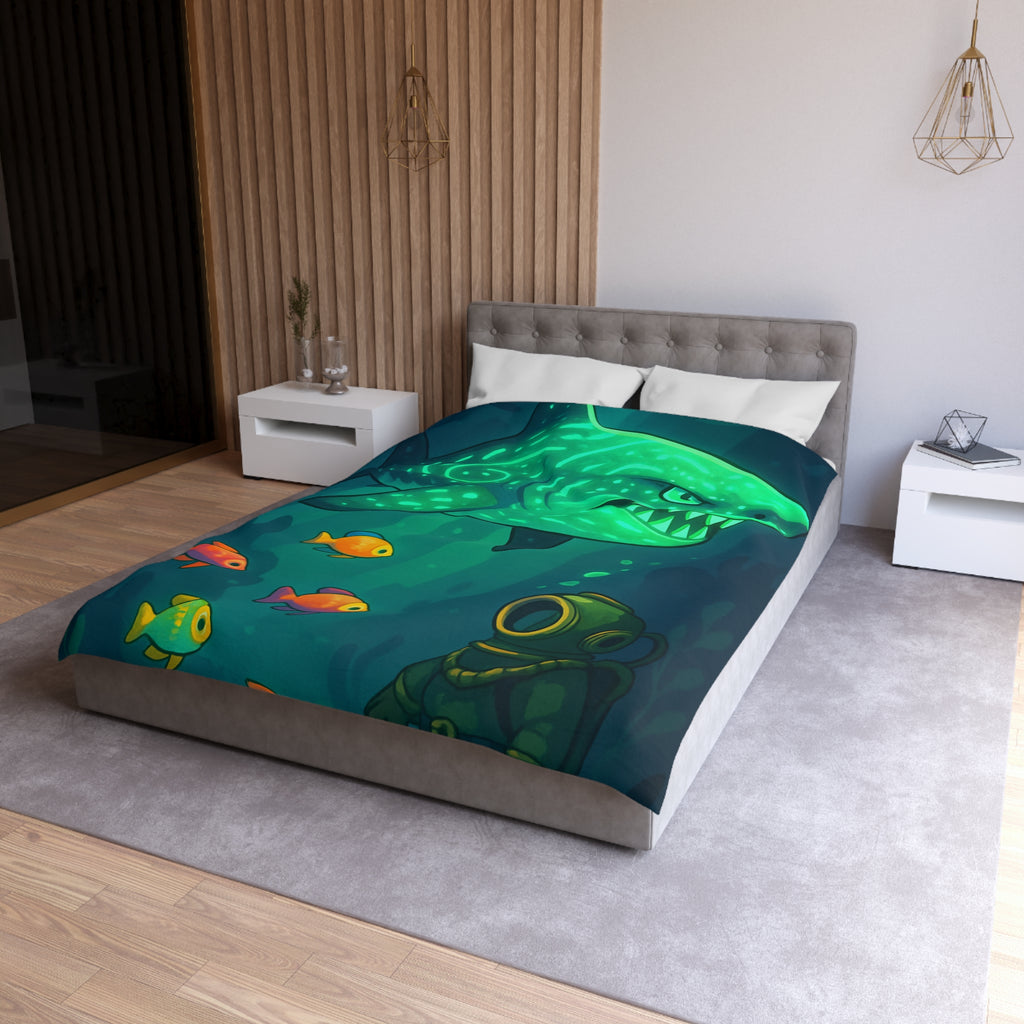 Housse de Couette Microfibre Illustration Unique Design Moderne Décoration Intérieure Raffinée