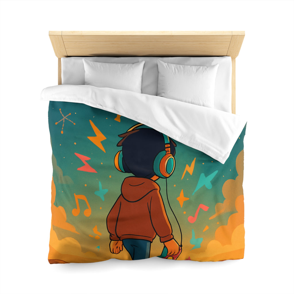 Housse de couette rêve étoilé pour jeunes musiciens et amateurs de constellations