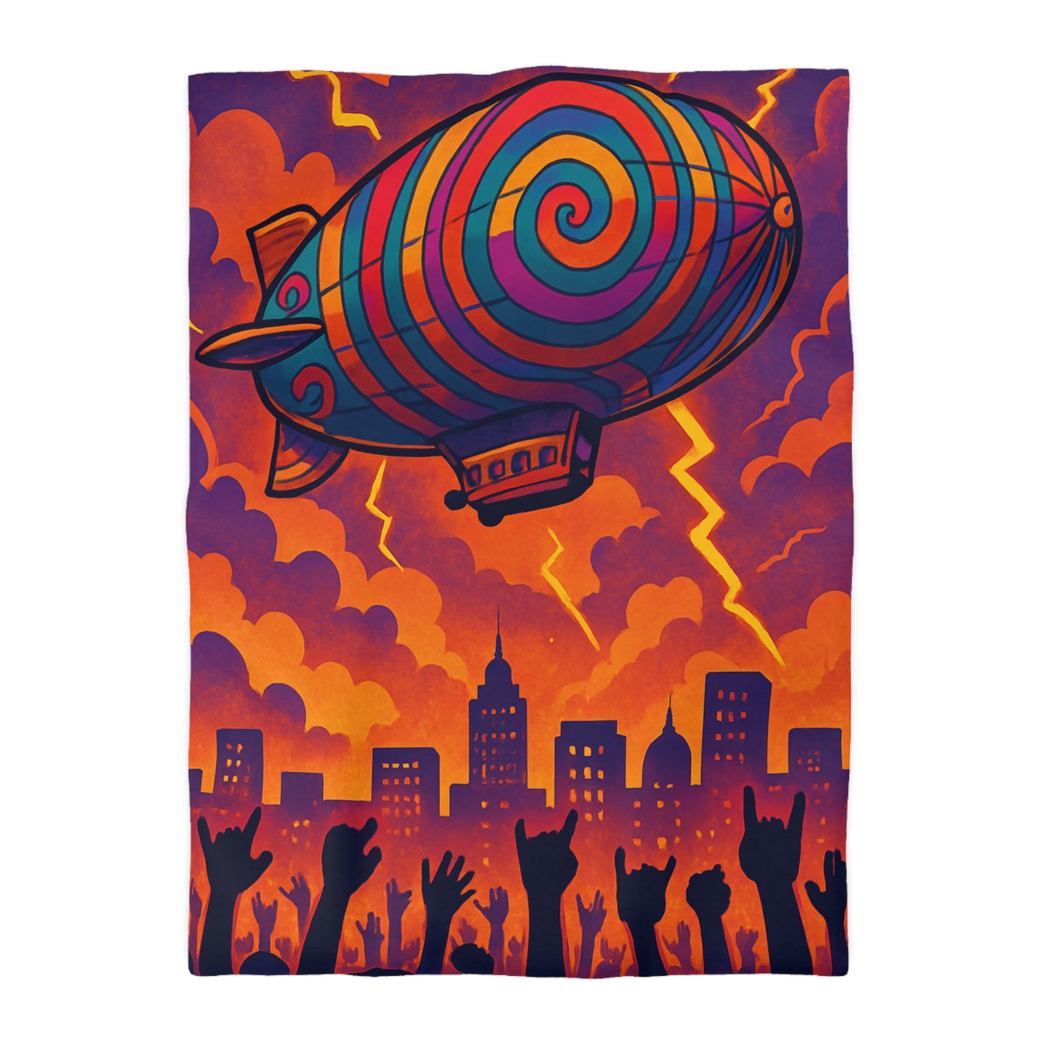 Housse de Couette Microfibre Illustration Unique Design Moderne Décoration Intérieure Raffinée