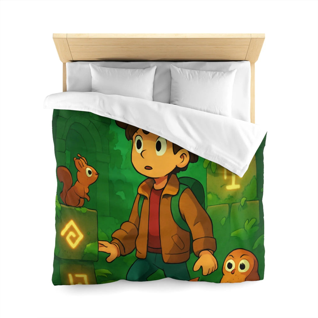 Enchantez Votre Chambre avec une Housse Forêt Mystérieuse et Animaux Curieux Enfants