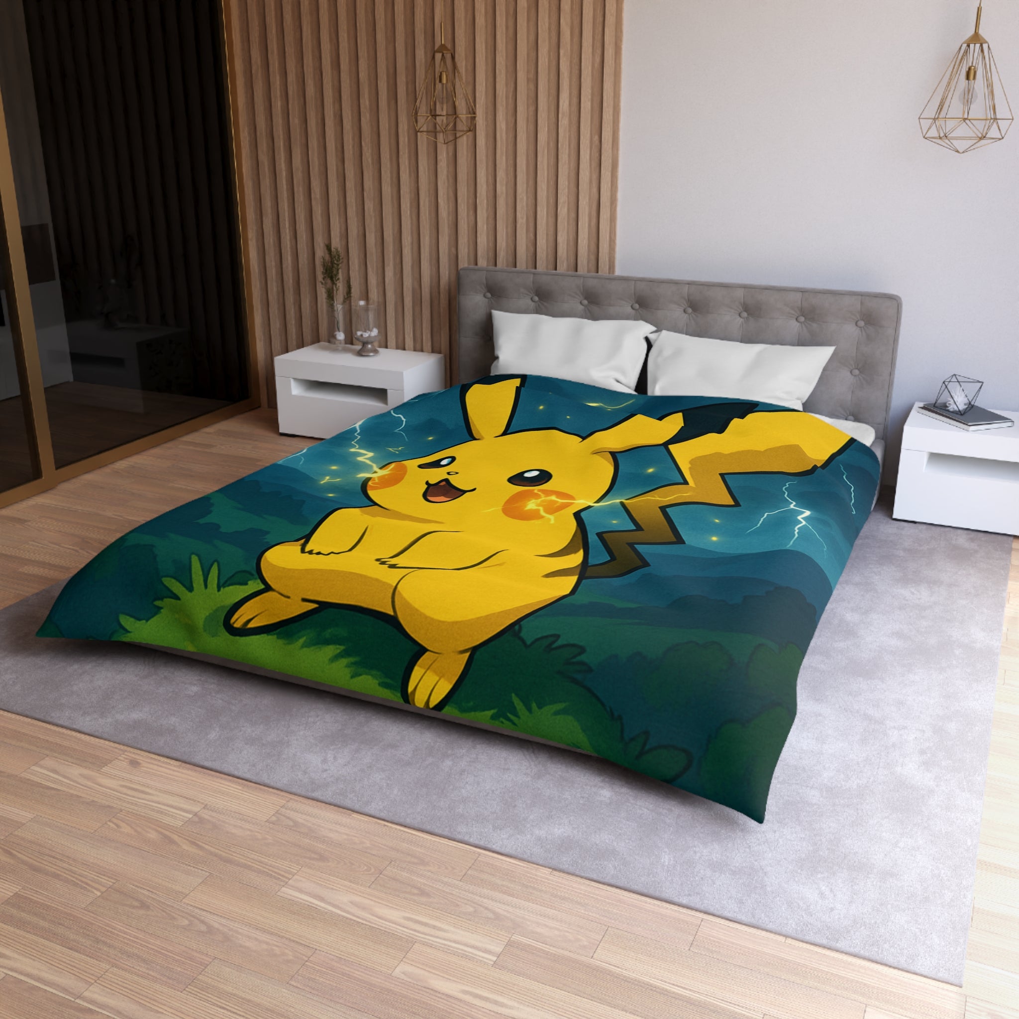 Housse de Couette Microfibre Design Artistique Moderne Décoration Chambre Confort Premium