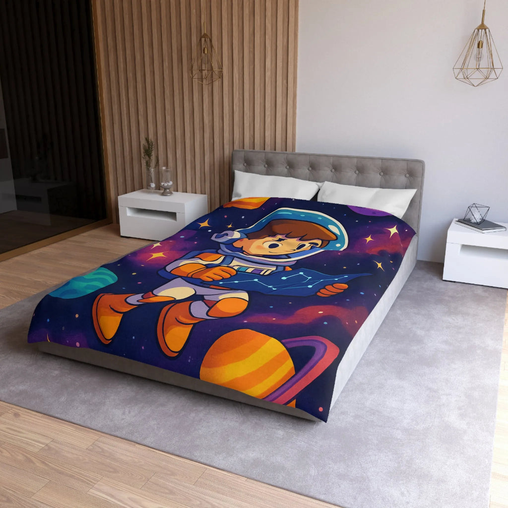 Explorez l'Espace avec un Jeune Astronaute et Planètes Colorées sur Votre Linge