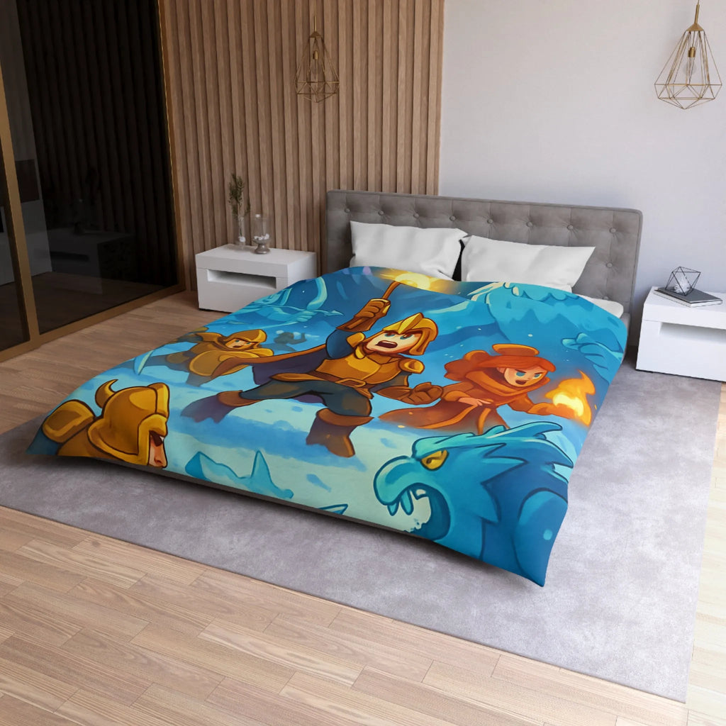 Housse de Couette Microfibre Art Graphique Contemporain Style Décoratif Chambre Tendance