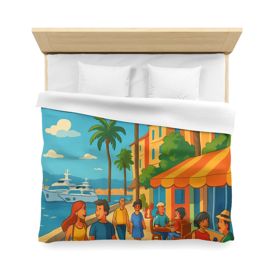 Housse de Couette Microfibre Illustration Unique Design Moderne Décoration Intérieure Raffinée