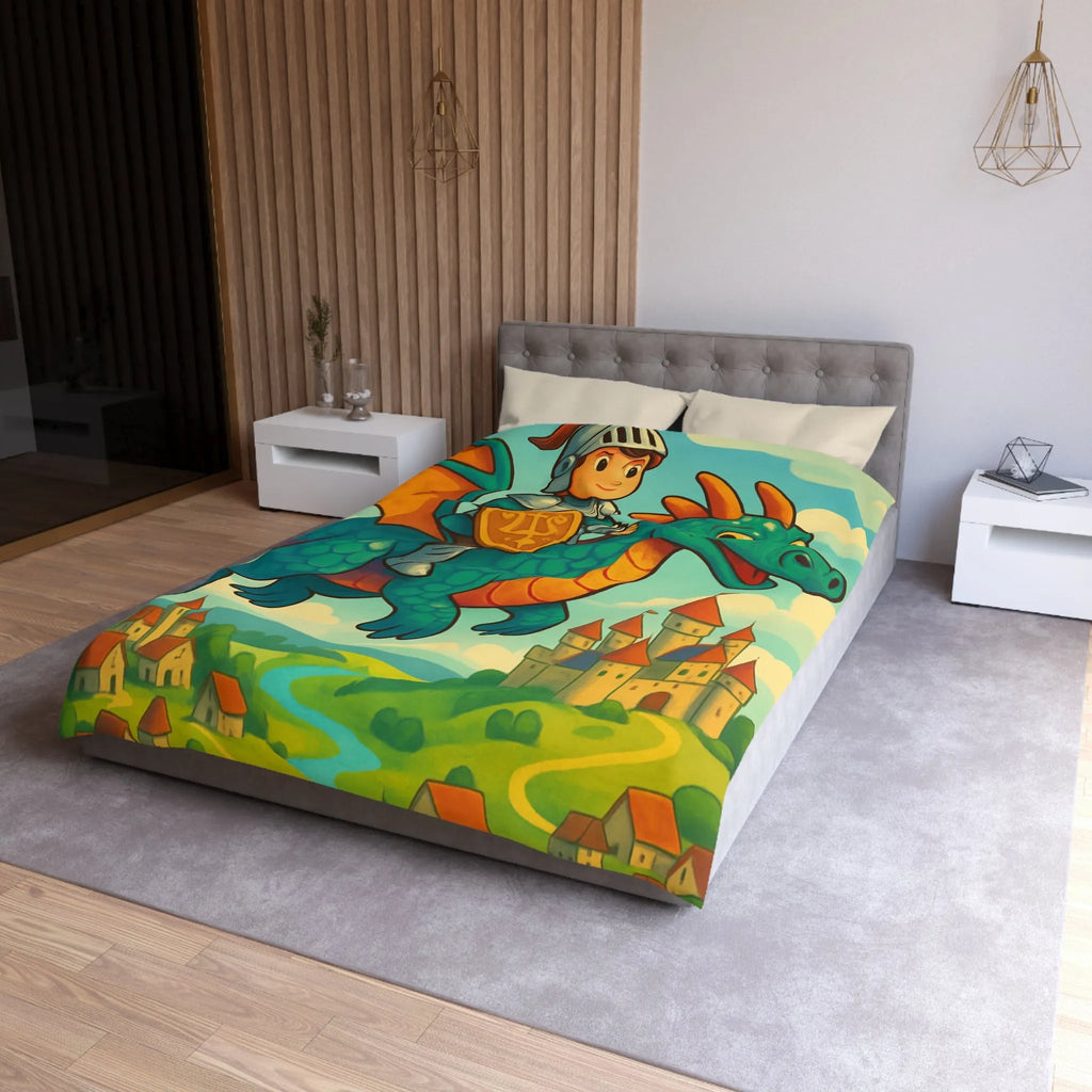 Housse de Couette Microfibre Art Graphique Contemporain Style Décoratif Chambre Tendance