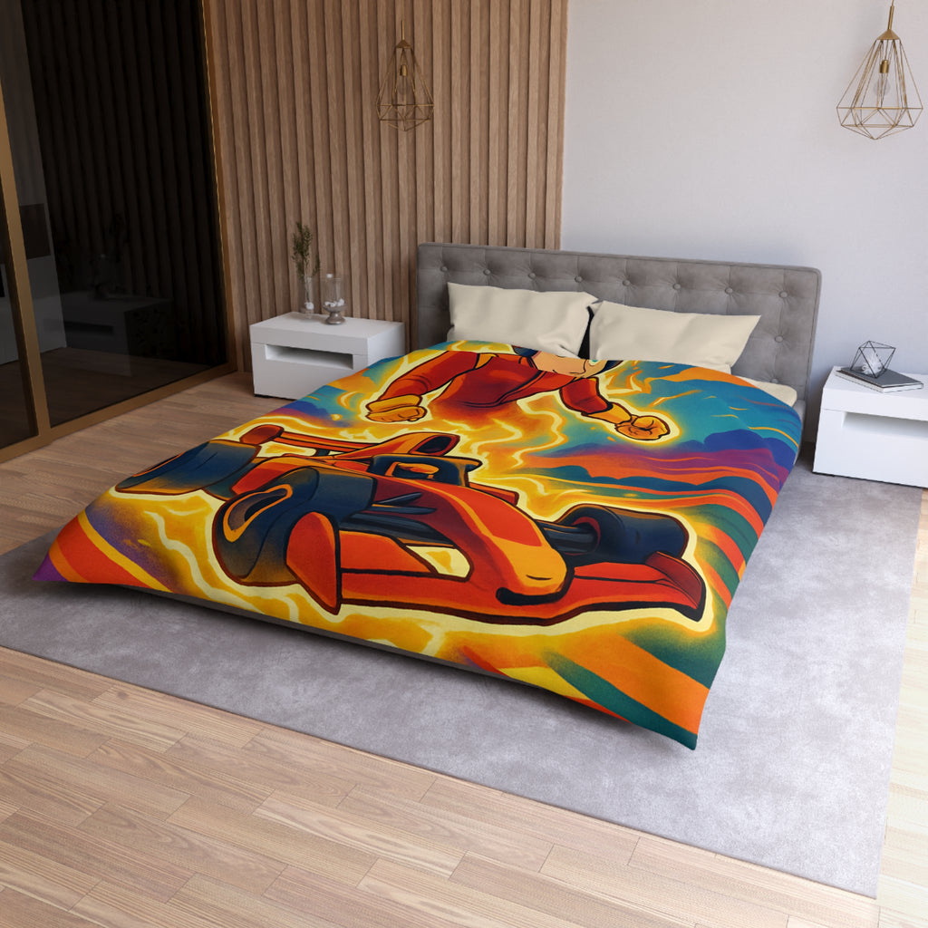 Housse de Couette Microfibre Design Artistique Moderne Décoration Chambre Confort Premium