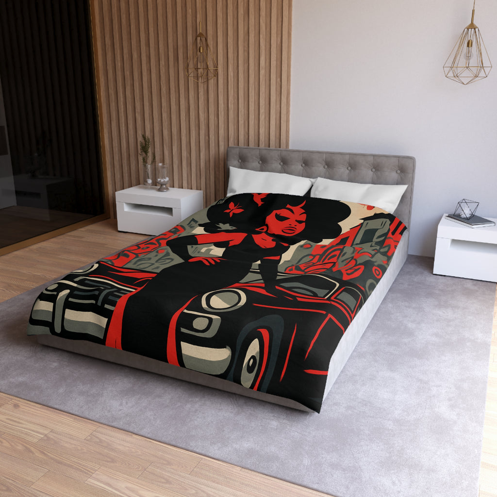 Housse de Couette Microfibre Design Artistique Moderne Décoration Chambre Confort Premium