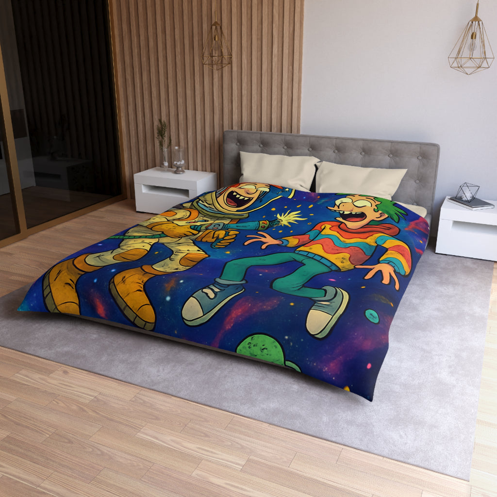 Housse de Couette Microfibre Design Artistique Moderne Décoration Chambre Confort Premium