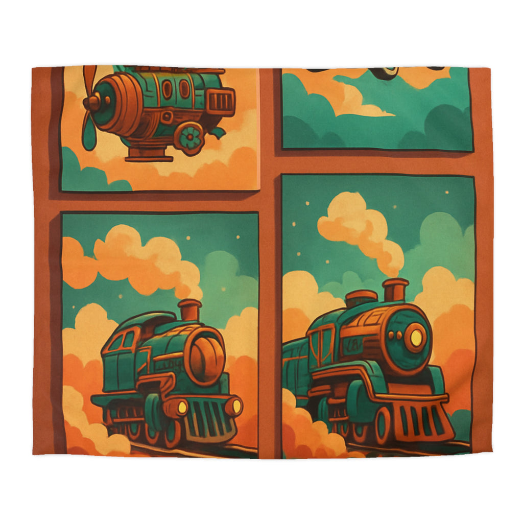 Housse de Couette Microfibre Design Artistique Moderne Décoration Chambre Confort Premium