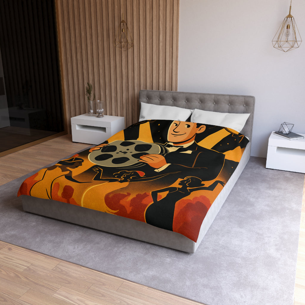 Housse de Couette Microfibre Illustration Unique Design Moderne Décoration Intérieure Raffinée