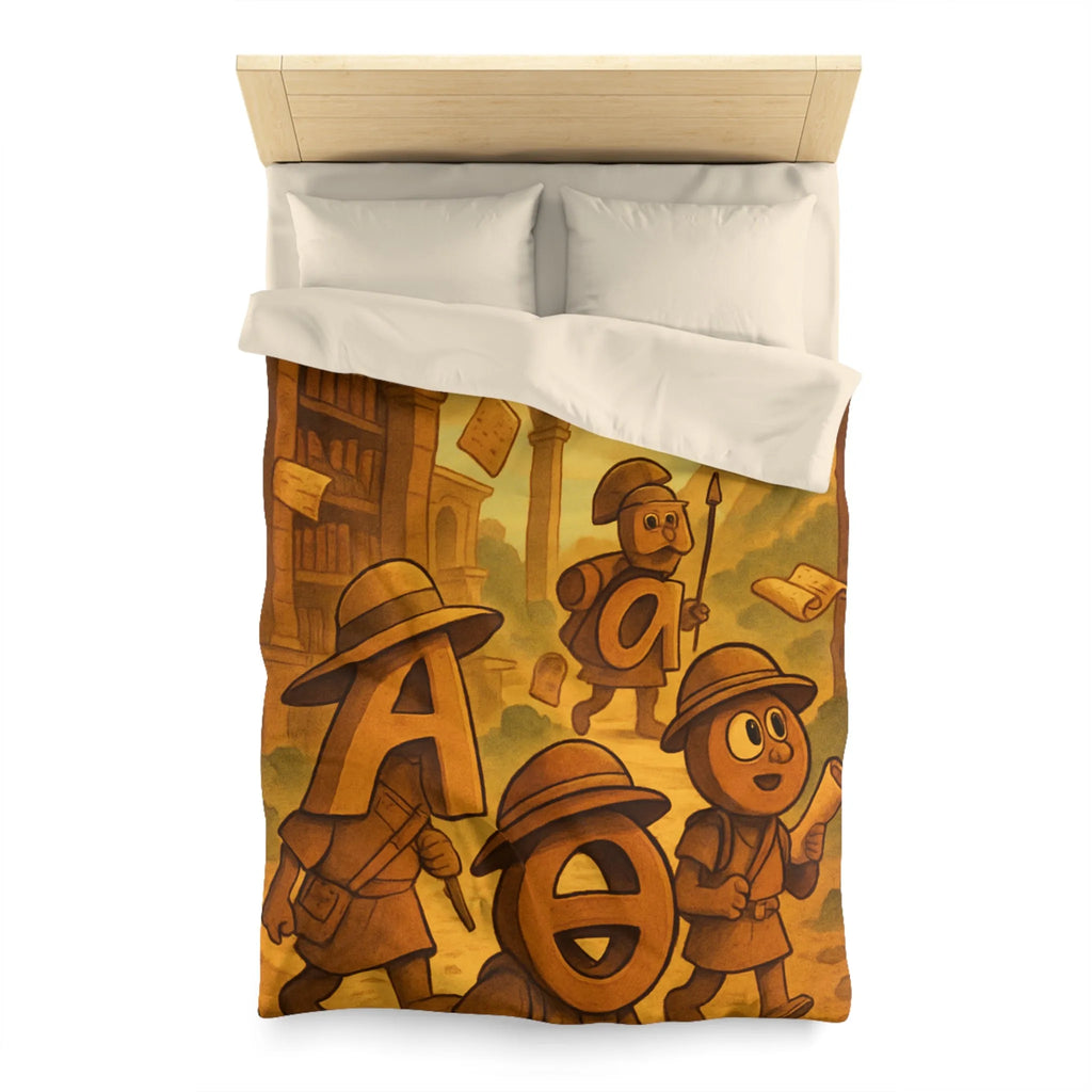 Explorez un Monde de Lettres Animées pour Housse de Couette Enfant Aventure Illustrée