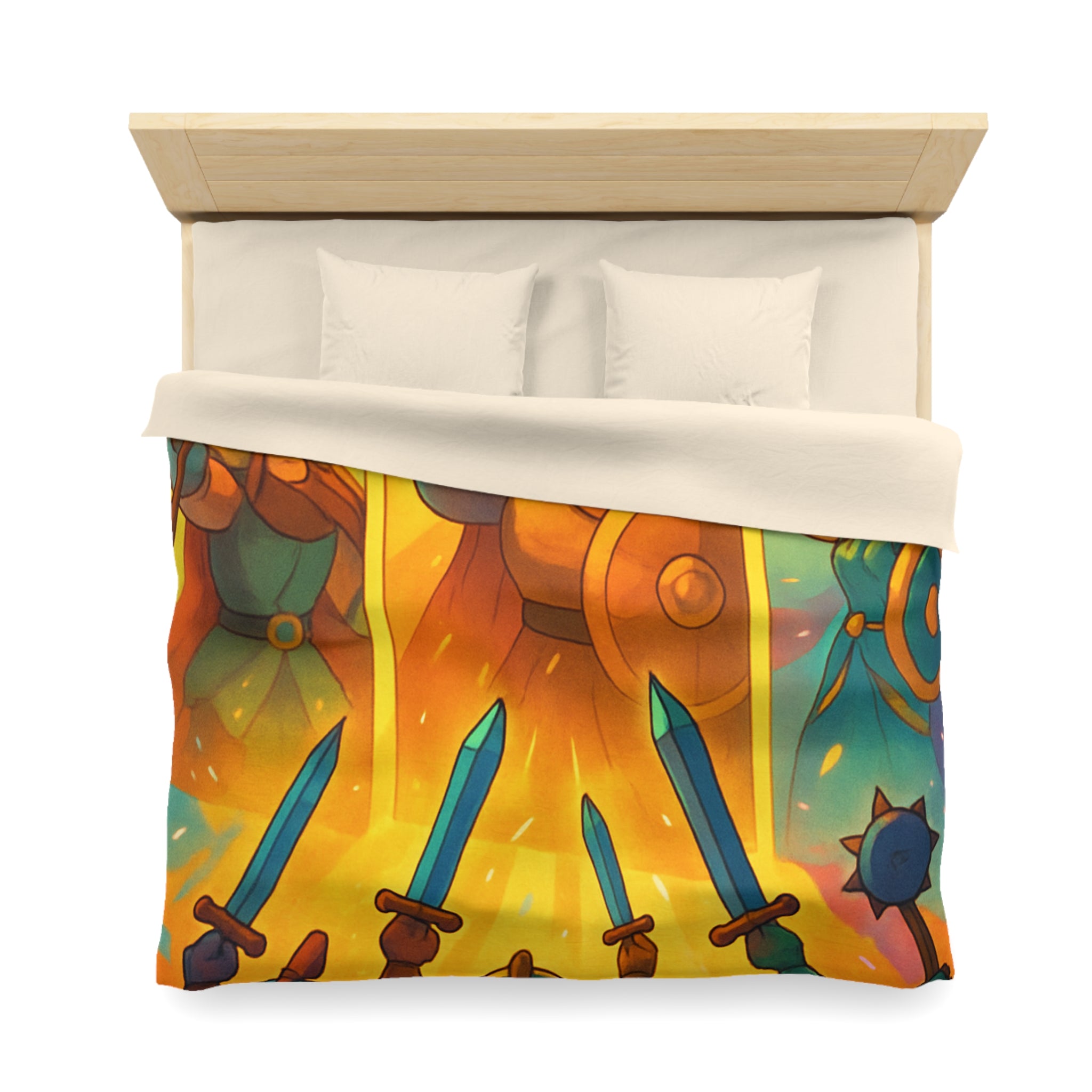 Housse de Couette Microfibre Motif Créatif Original Style Contemporain Chambre Élégante