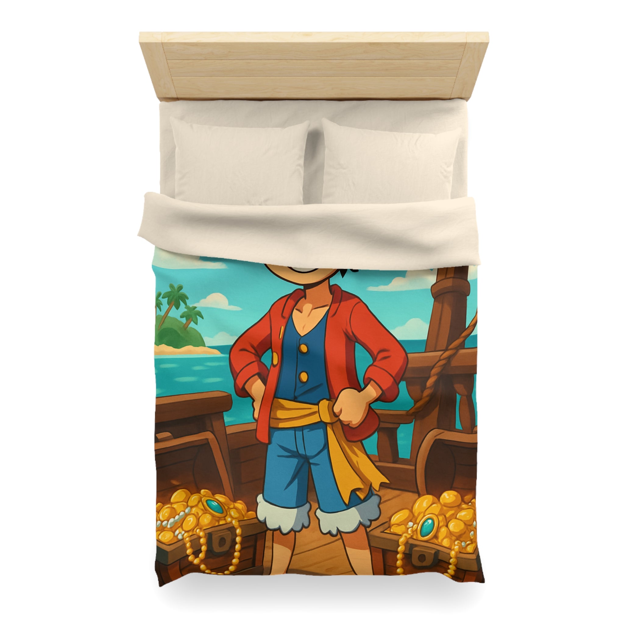 Housse de Couette Microfibre Motif Créatif Original Style Contemporain Chambre Élégante