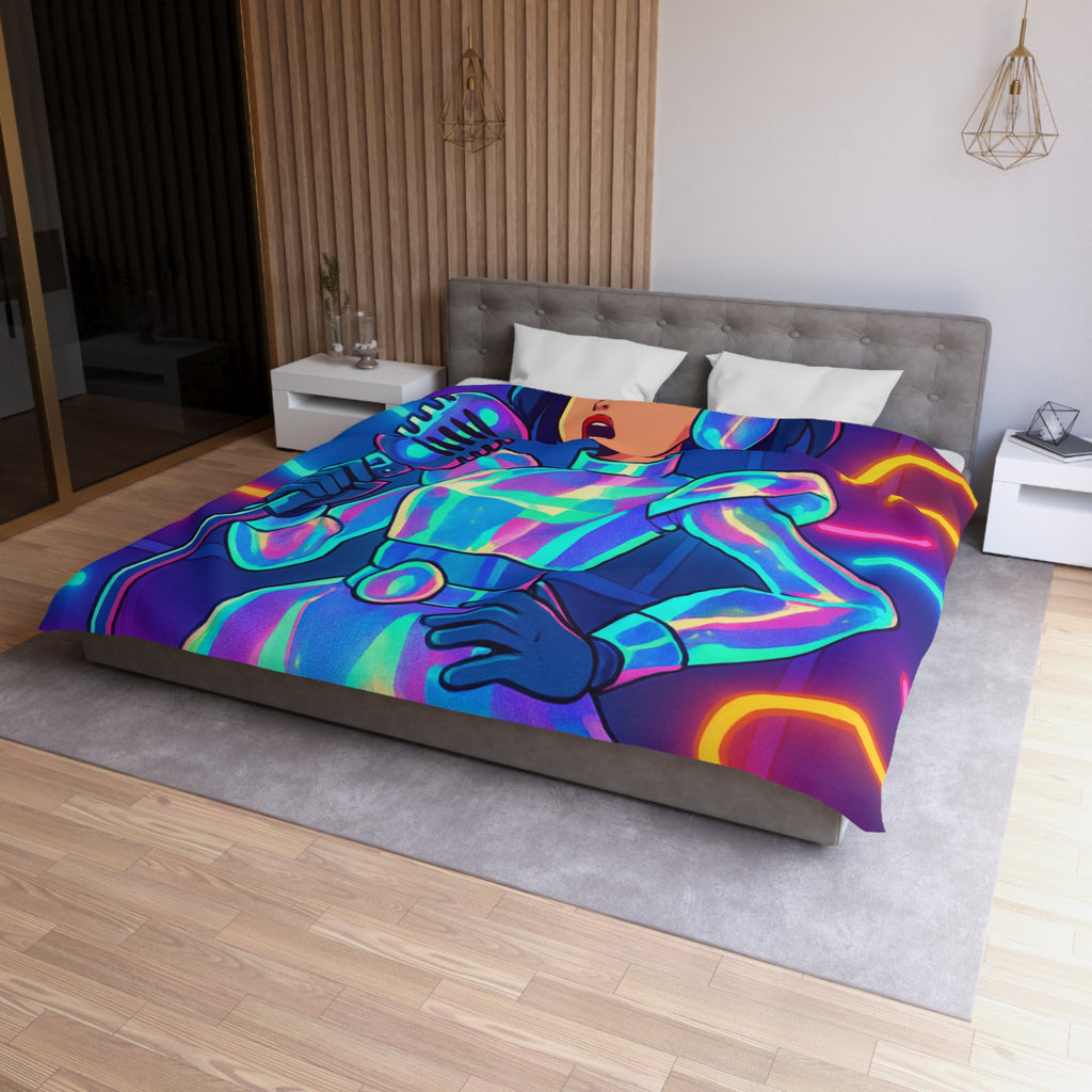 Housse de Couette Microfibre Design Artistique Moderne Décoration Chambre Confort Premium