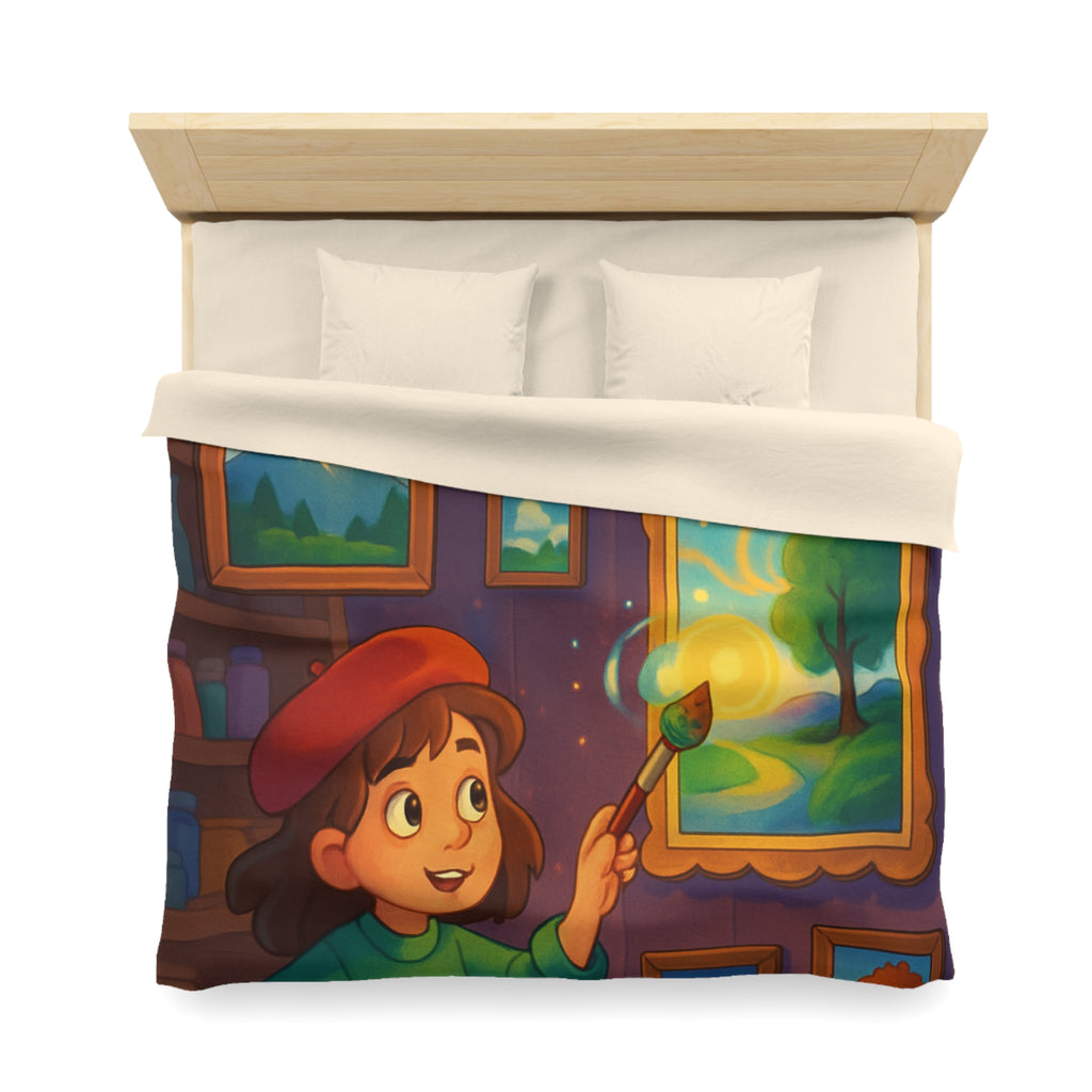 Housse de Couette Microfibre Illustration Unique Design Moderne Décoration Intérieure Raffinée