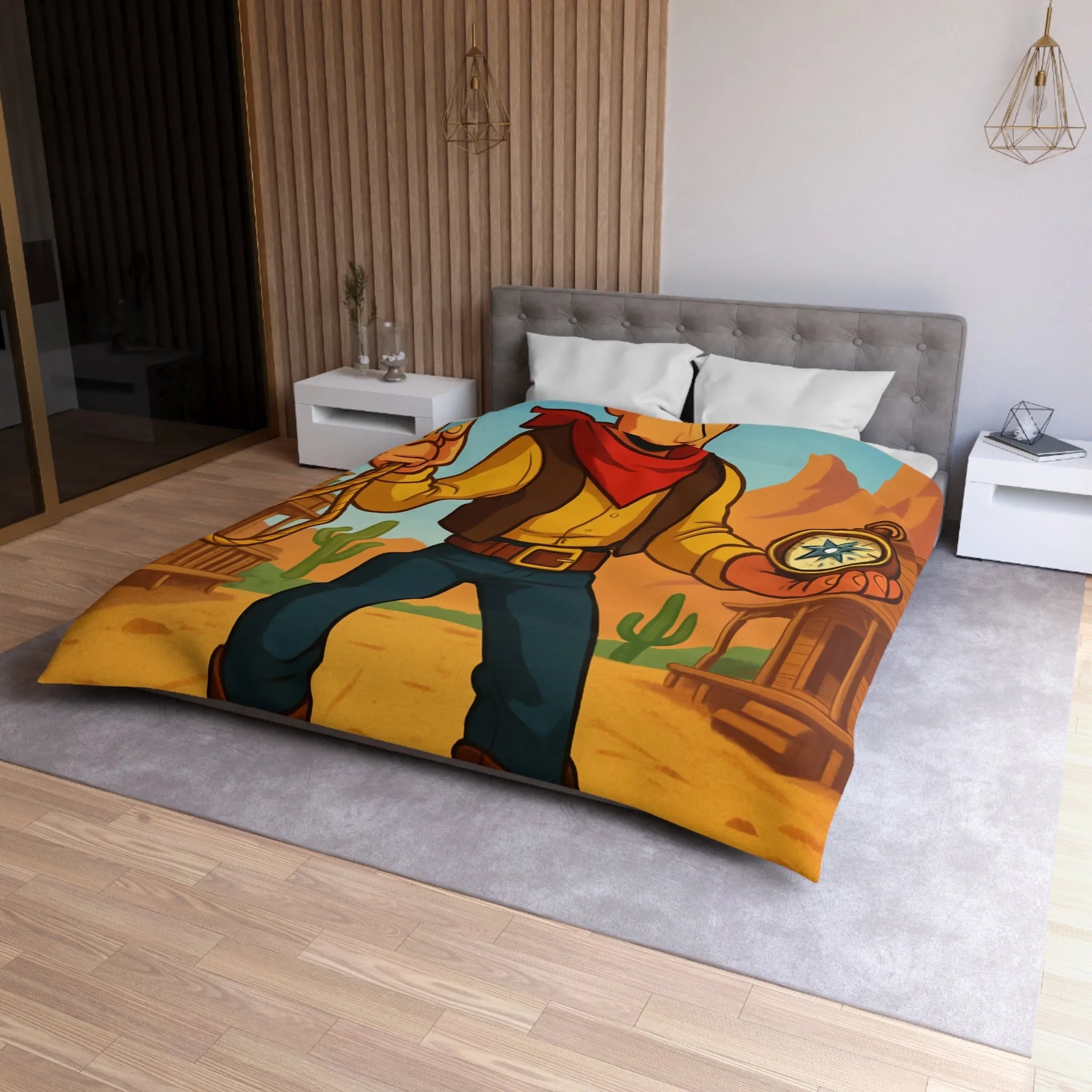 Cowboy Cartoonesque dans le Désert, Lasso et Boussole, Aventure Far West Humoristique