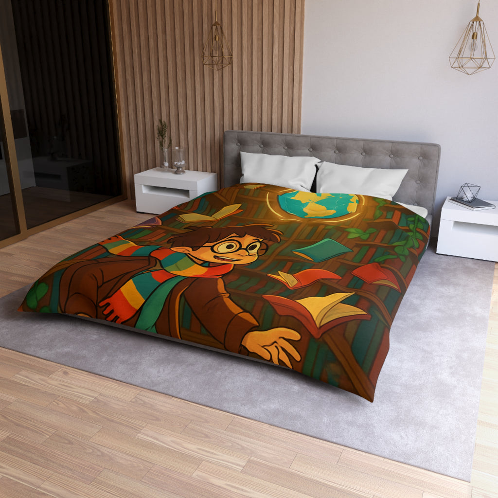 Housse de Couette Microfibre Motif Créatif Original Style Contemporain Chambre Élégante