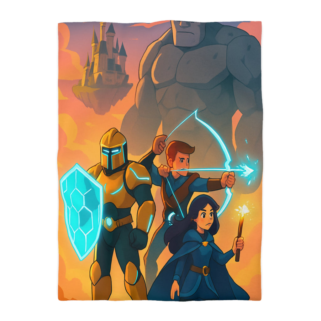 Housse de Couette Microfibre Illustration Unique Design Moderne Décoration Intérieure Raffinée