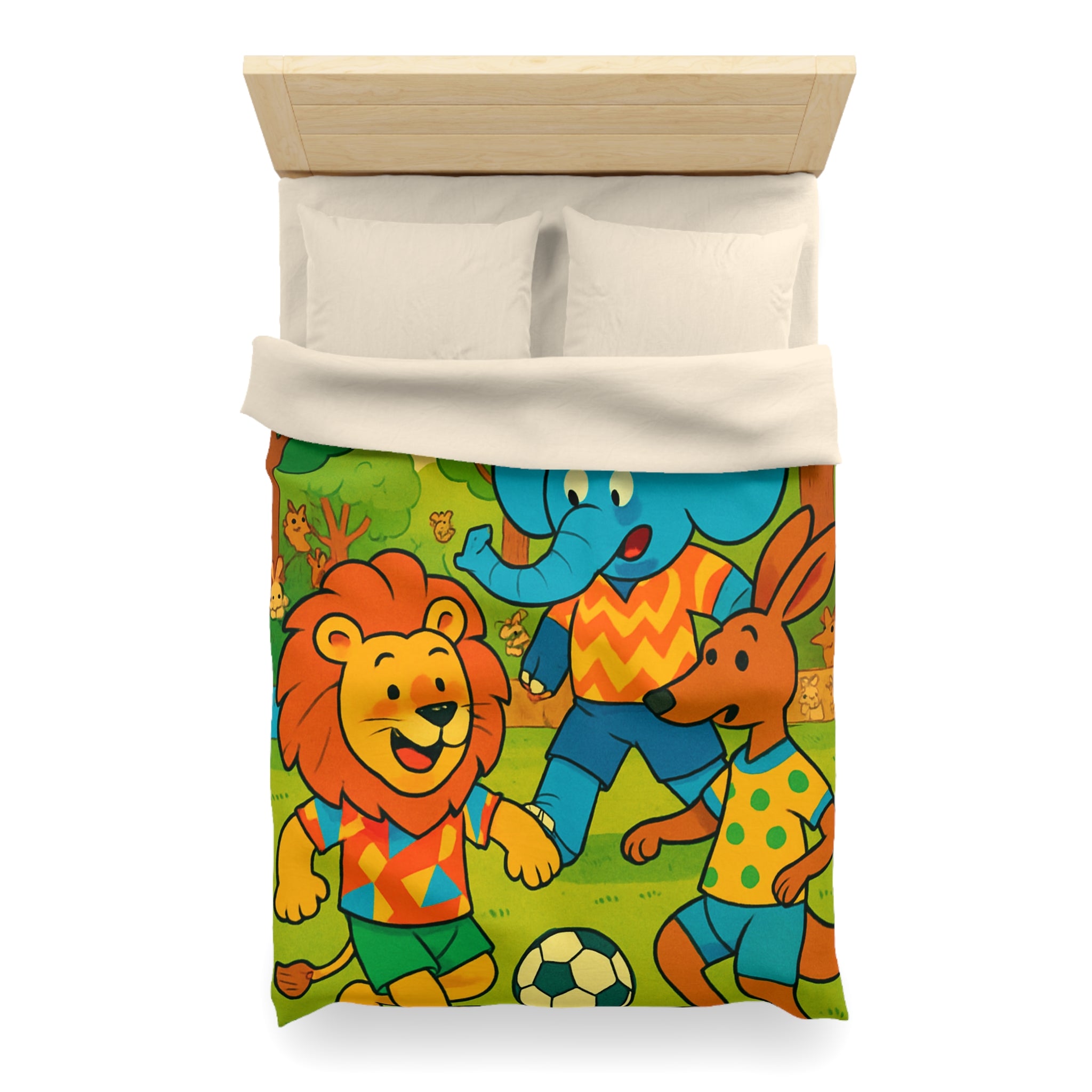 Housse de Couette Microfibre Motif Créatif Original Style Contemporain Chambre Élégante