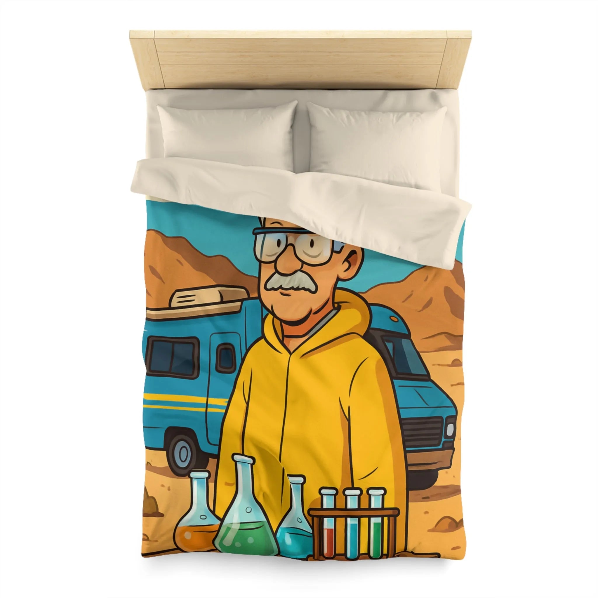 Housse de Couette Microfibre Art Graphique Contemporain Style Décoratif Chambre Tendance