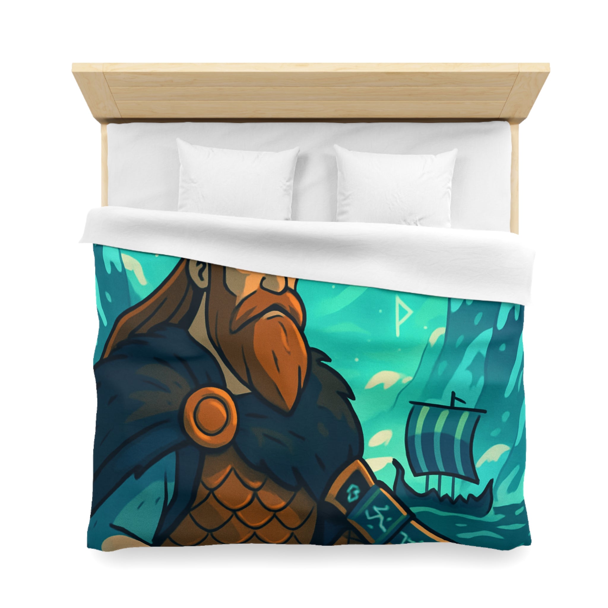 Housse de Couette Microfibre Illustration Unique Design Moderne Décoration Intérieure Raffinée