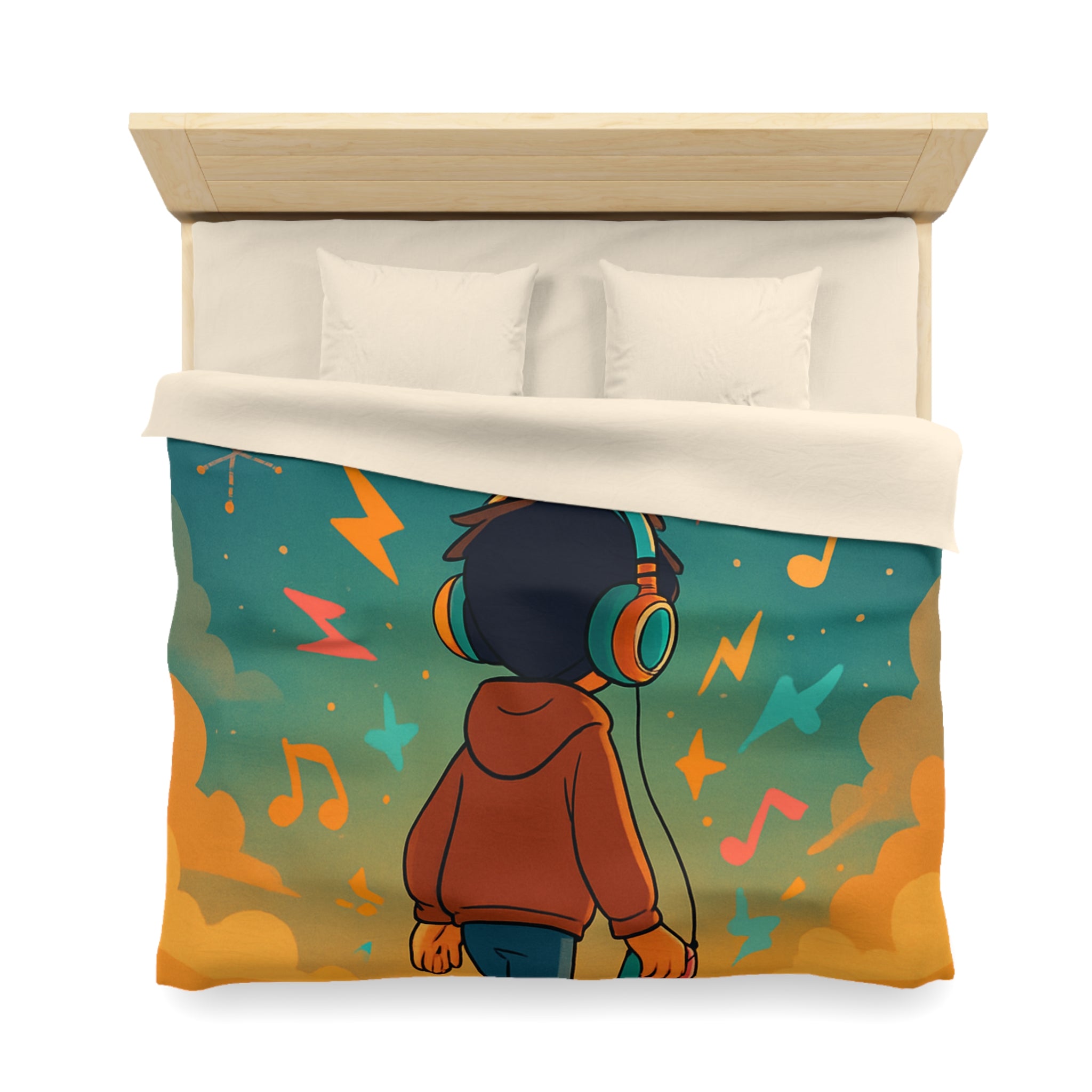 Housse de couette rêve étoilé pour jeunes musiciens et amateurs de constellations