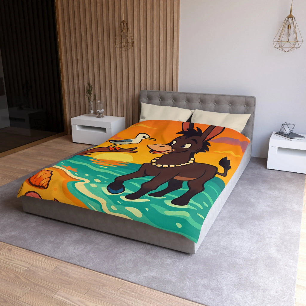 Housse de Couette Microfibre Art Graphique Contemporain Style Décoratif Chambre Tendance