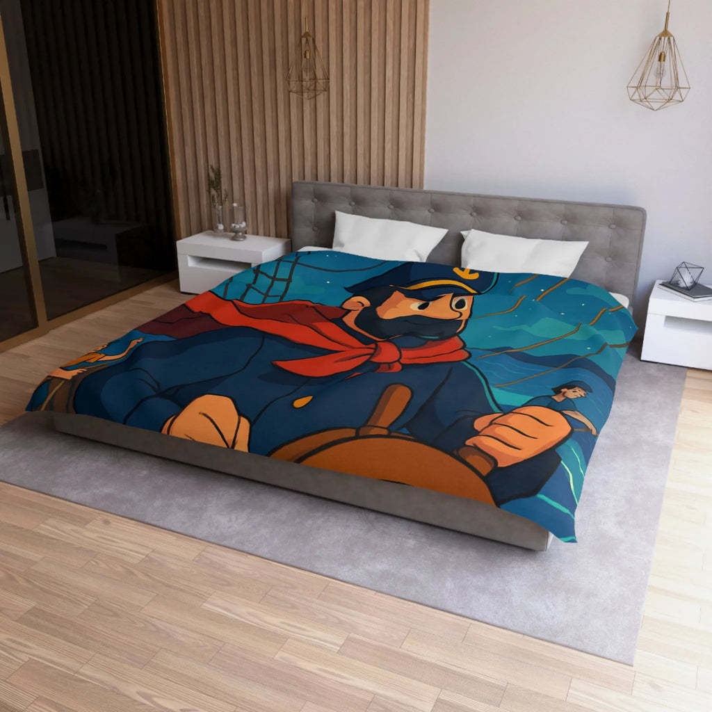 Housse de Couette Microfibre Art Graphique Contemporain Style Décoratif Chambre Tendance