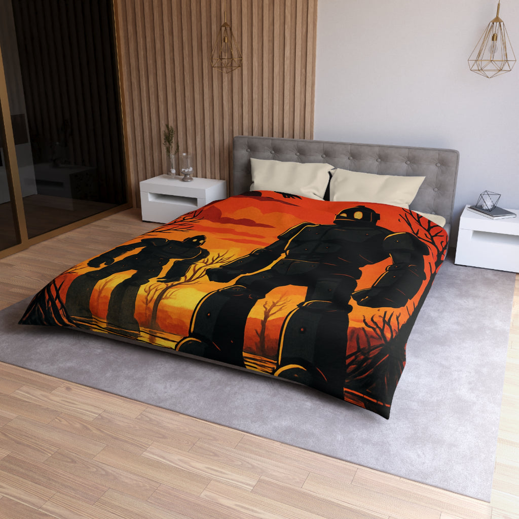 Housse de Couette Microfibre Motif Créatif Original Style Contemporain Chambre Élégante