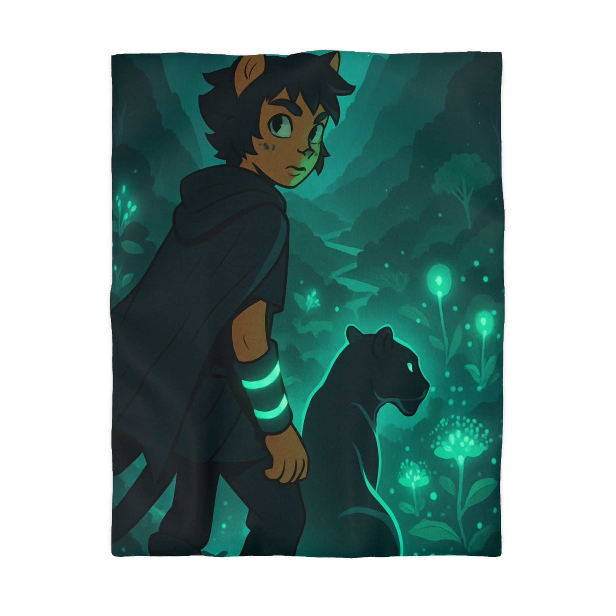 Housse de Couette Microfibre Illustration Unique Design Moderne Décoration Intérieure Raffinée