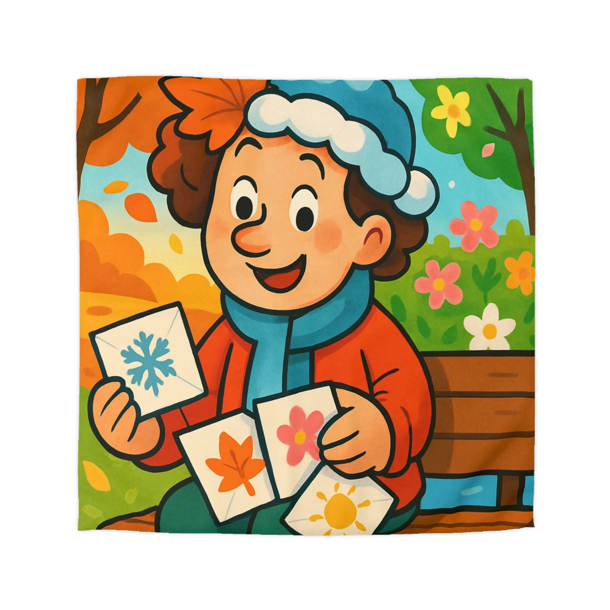 Housse de Couette Microfibre Illustration Unique Design Moderne Décoration Intérieure Raffinée