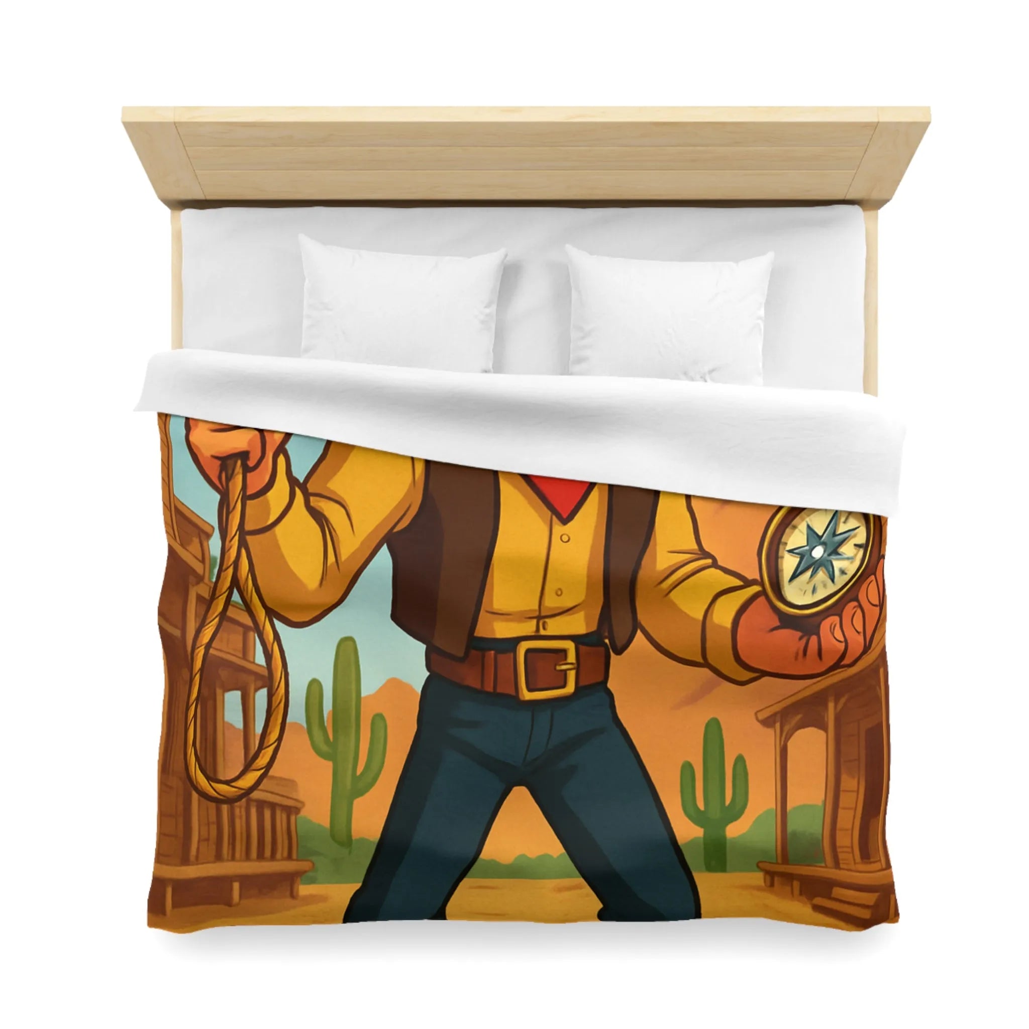 Cowboy Cartoonesque dans le Désert, Lasso et Boussole, Aventure Far West Humoristique