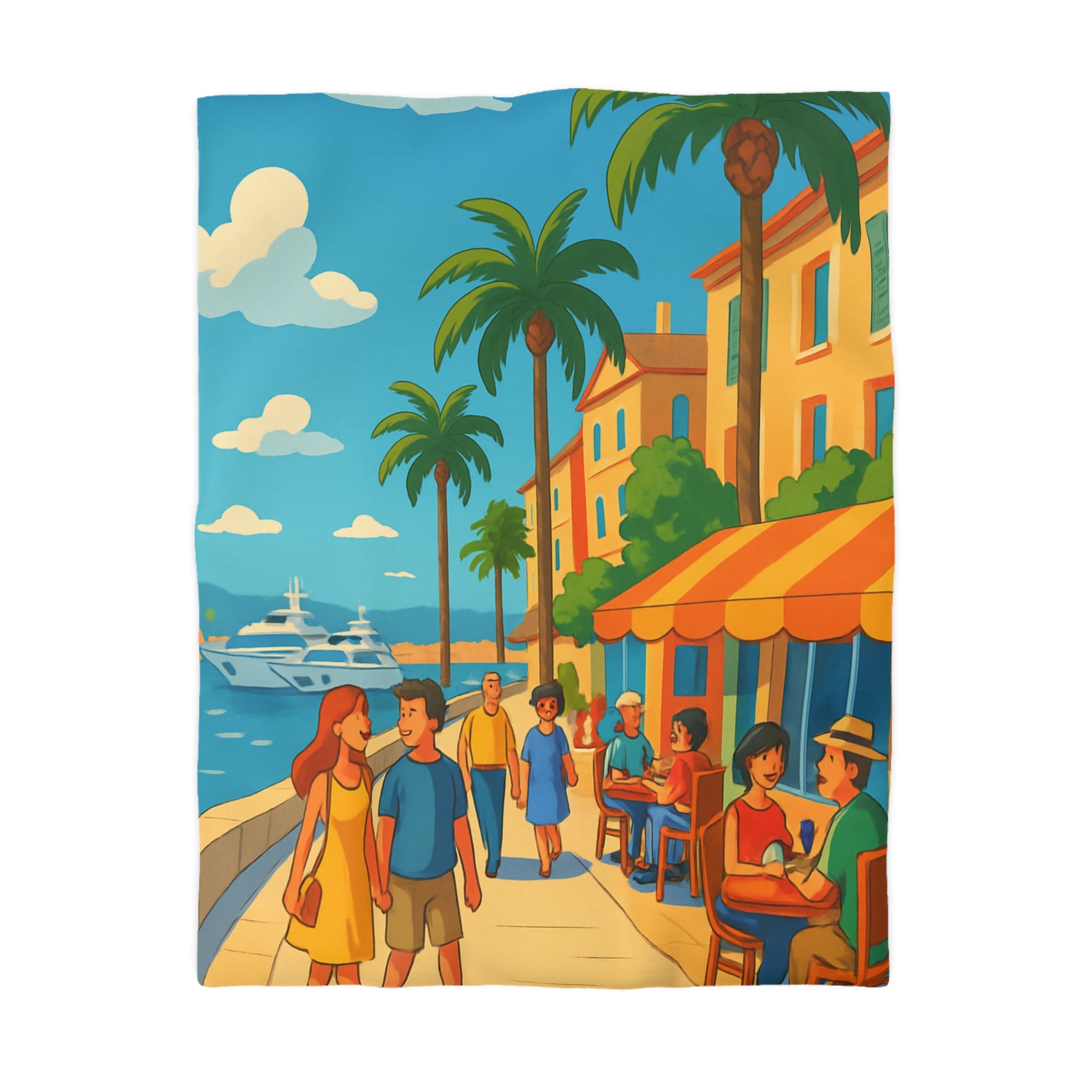 Housse de Couette Microfibre Illustration Unique Design Moderne Décoration Intérieure Raffinée