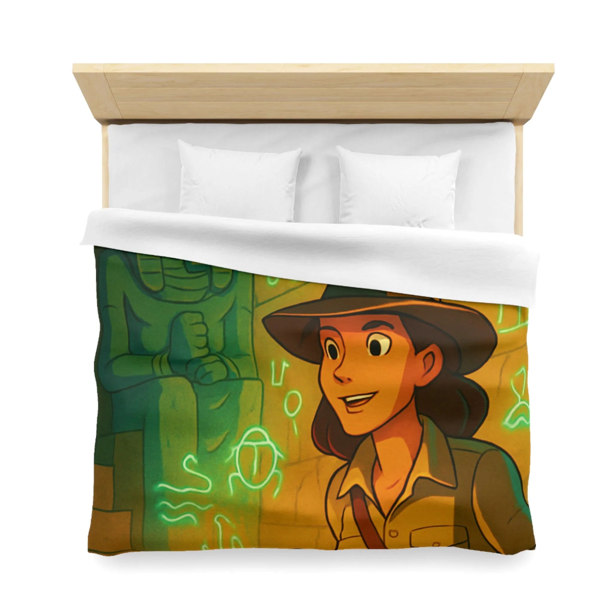 Housse de Couette Aventure Archéologique: Explorer des Hiéroglyphes dans une Pyramide Égyptienne Mystérieuse