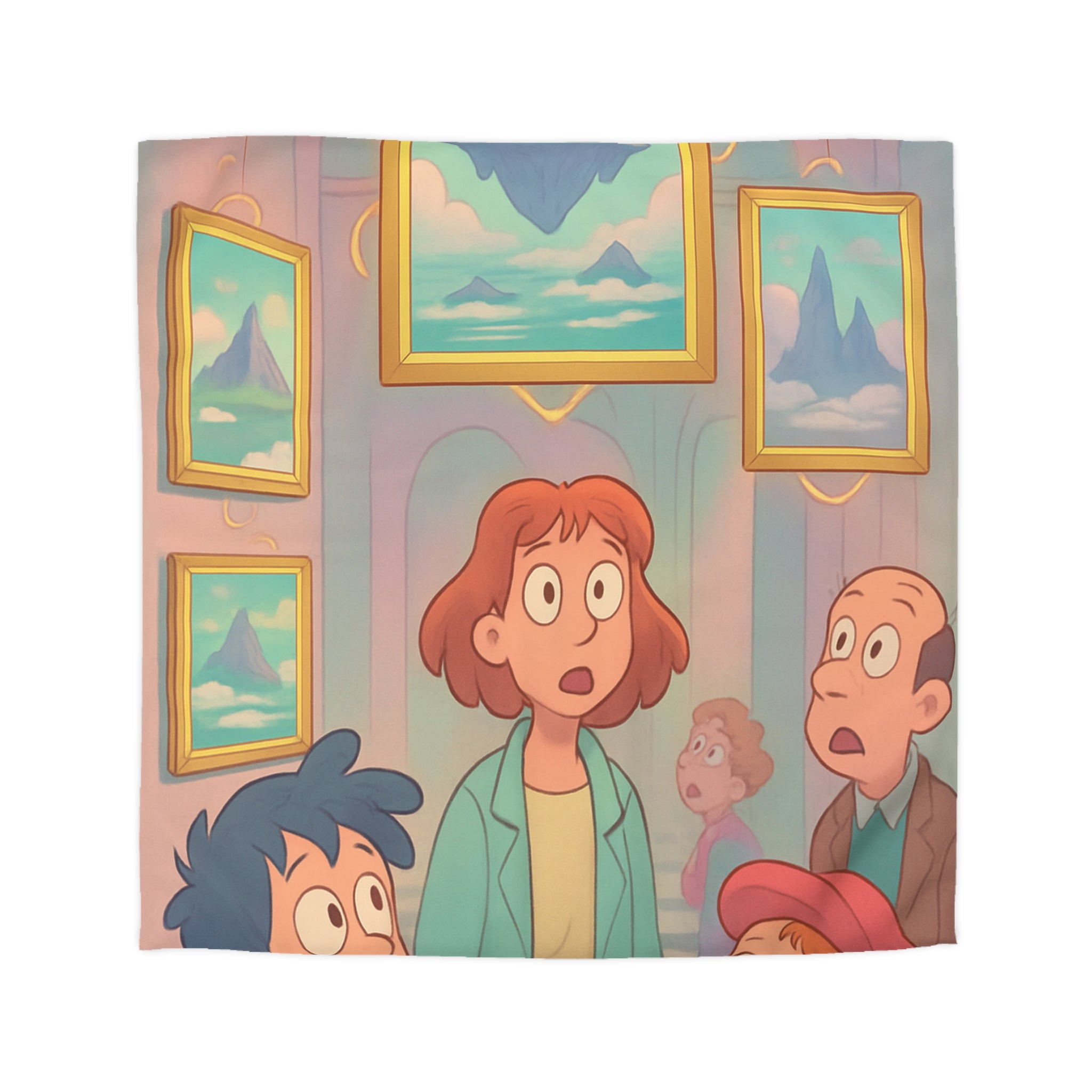 Housse de Couette Microfibre Design Artistique Moderne Décoration Chambre Confort Premium