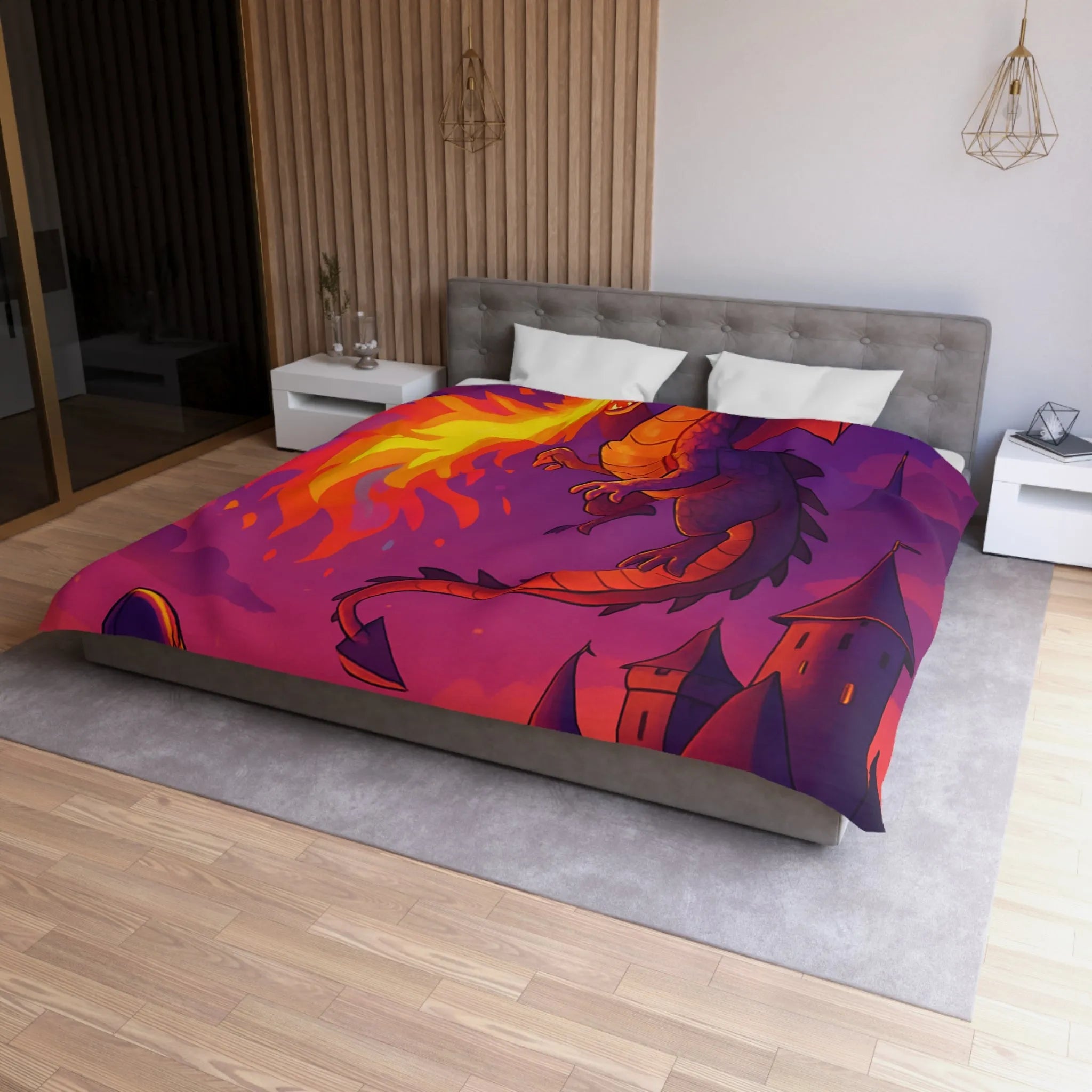 Envolez-vous avec un dragon cracheur de feu protégeant un château médiéval ensorcelé