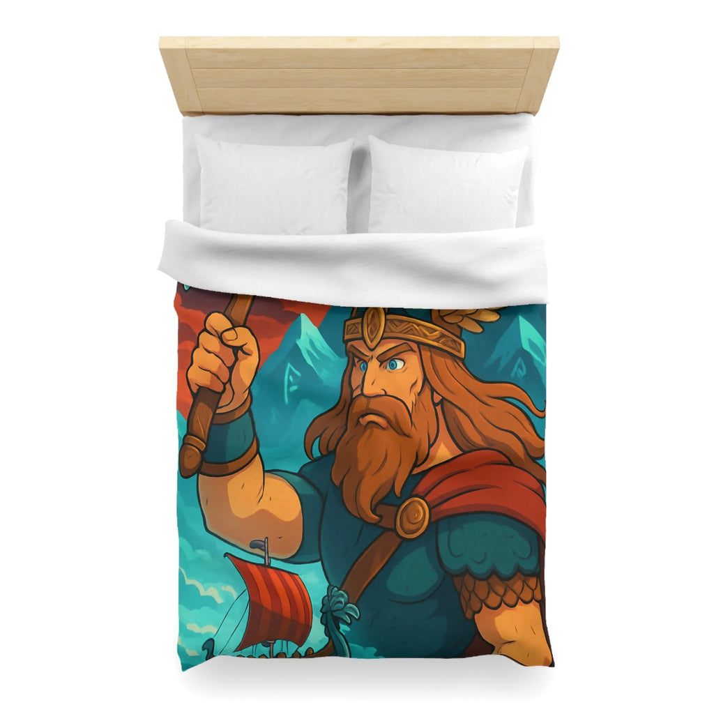 Housse de Couette Microfibre Art Graphique Contemporain Style Décoratif Chambre Tendance