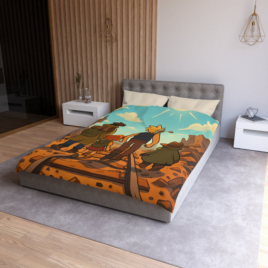 Housse de Couette Microfibre Illustration Unique Design Moderne Décoration Intérieure Raffinée