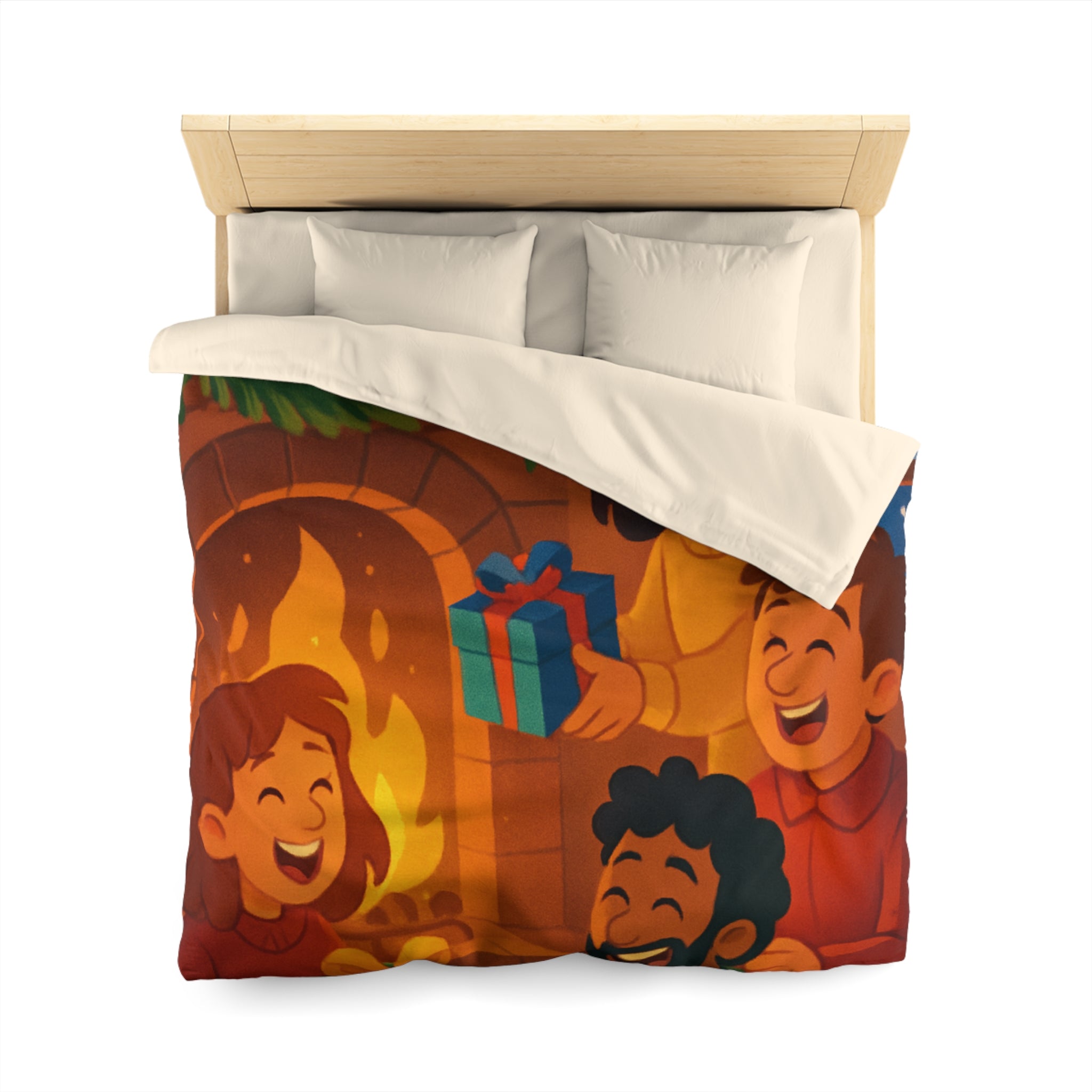 Housse de Couette Microfibre Motif Créatif Original Style Contemporain Chambre Élégante